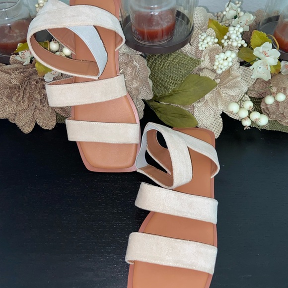 Beige Suede Sandals - Picture 7 of 8